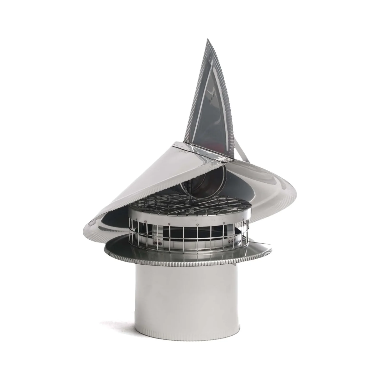 Premium ChimCare 304 stainless steel wind-directional chimney cap with spark arrestor mesh